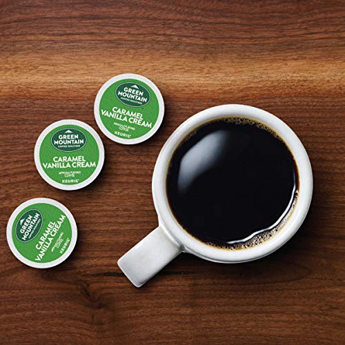 Green Mountain Coffee Roasters Caramel Vanilla Cream Keurig Single-Serve K-Cup pods, Light Roast Coffee, 72 Count (6 Packs of 12)