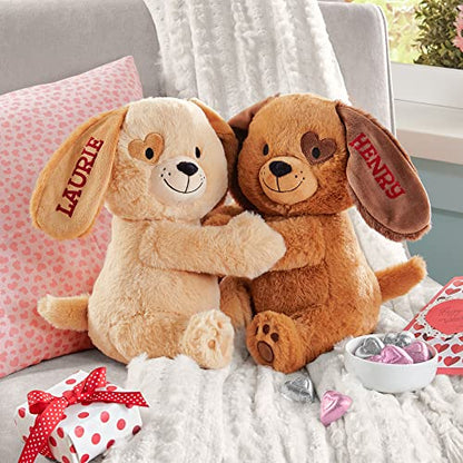 Let's Make Memories Personalized Hugging Plush Puppies - Couples Stuffed Animal