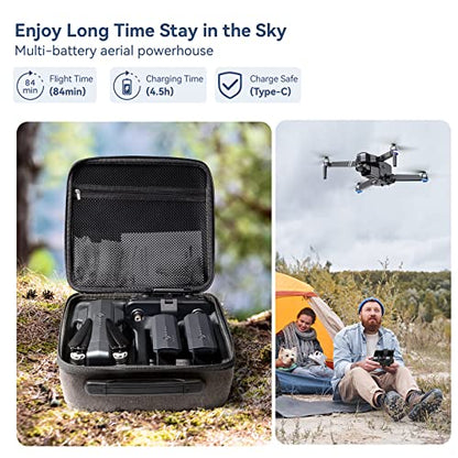 Ruko F11GIM2 GPS Drones with Camera for Adults 4K, 3 Axis Gimbal, 9800ft Long Range, Auto Return Home Follow Me, 3 Batteries 84 Min Flight Time, Foldable With Landing Pad Professional Drone, Black