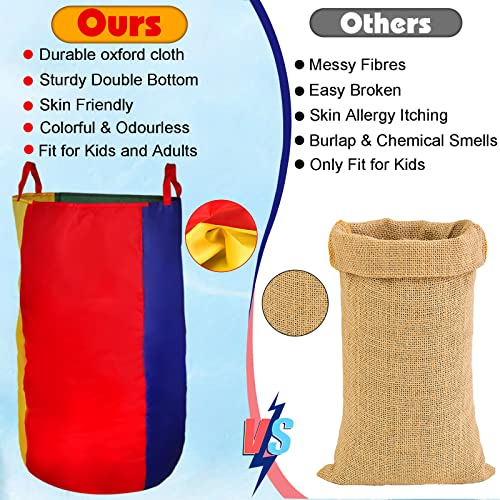 CWLAKON Outdoor Games, Potato Sack Race Bags for Kids Adults, Egg Spoon Relay Race, 3 Legged Race Bands, Birthday Party, Field Day Family Reunion Carnival Outside Yard Lawn Easter Games