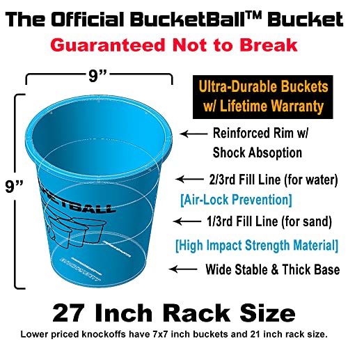 Bucket Ball | Beach Edition Starter Pack | Ultimate Beach, Pool, Yard, Camping, Tailgate, BBQ, Lawn, Water, Indoor, Outdoor Game – Best Gift Toy for Adults, Boys, Girls, Teens, Family