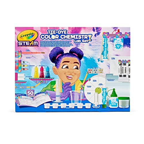 Crayola Tie Dye Color Chemistry Set for Kids, STEAM/STEM Activities, Educational Toy, Ages 7, 8, 9, 10