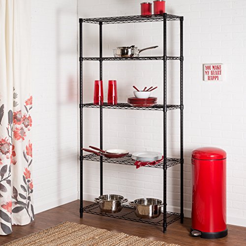 Honey-Can-Do SHF-01442 Storage Shelving, 5-Tier, Black