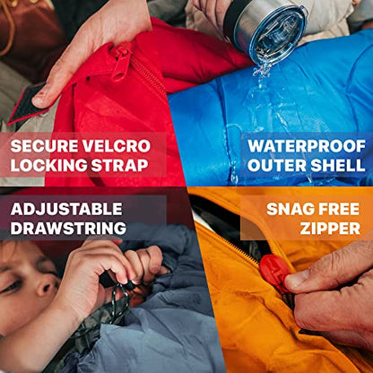 MalloMe Sleeping Bags for Adults Cold Weather & Warm - Backpacking Camping Sleeping Bag for Kids 10-12, Girls, Boys - Lightweight Compact Camping Gear Must Haves Hiking Essentials Sleep Accessories