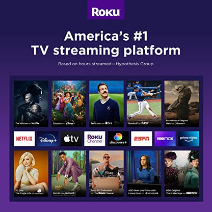 Roku Ultra | The Ultimate Roku Streaming Device 4K/HDR/Dolby Vision/Atmos, Rechargeable Roku Voice Remote Pro, Ethernet Port, Hands-Free Controls, Lost Remote Finder, Free & Live TV