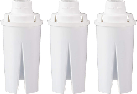 Amazon Basics Replacement Water Filters for Pitchers, Compatible with Brita, 3-Pack