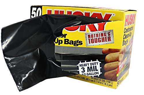 Husky 42 Gallon Contractor Clean-Up 3-Mil Trash Bags (50-Count)