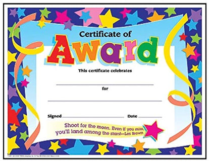 Colorful Award Certificates for Students and Professionals: Certificate of Award, Certificate of Recognition, Congratulations Certificate | Set of 3, Each Contains 30 Per Pack, 8.5 Inch x 11 Inch