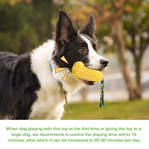 Dog Chew Toys for Aggressive Chewers, Indestructible Tough Durable Squeaky Interactive Dog Toys, Puppy Teeth Chew Corn Stick Toy for Small Meduium Large Breed