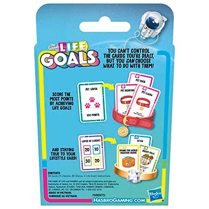 The Game of Life Goals Game, Quick-Playing Card Game for 2-4 Players, The Game of Life Card Game for Families and Kids Ages 8 and Up