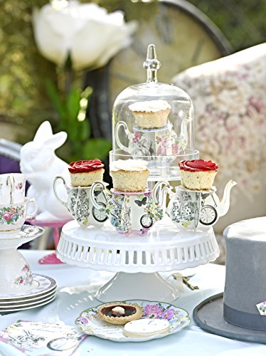 Talking Tables Truly Alice Teapot Cupcake Stands for a Tea Party, Multicolor (6 Pack)