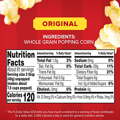 Orville Redenbacher's Gourmet Popcorn Kernels, Original Yellow, 8 Lb