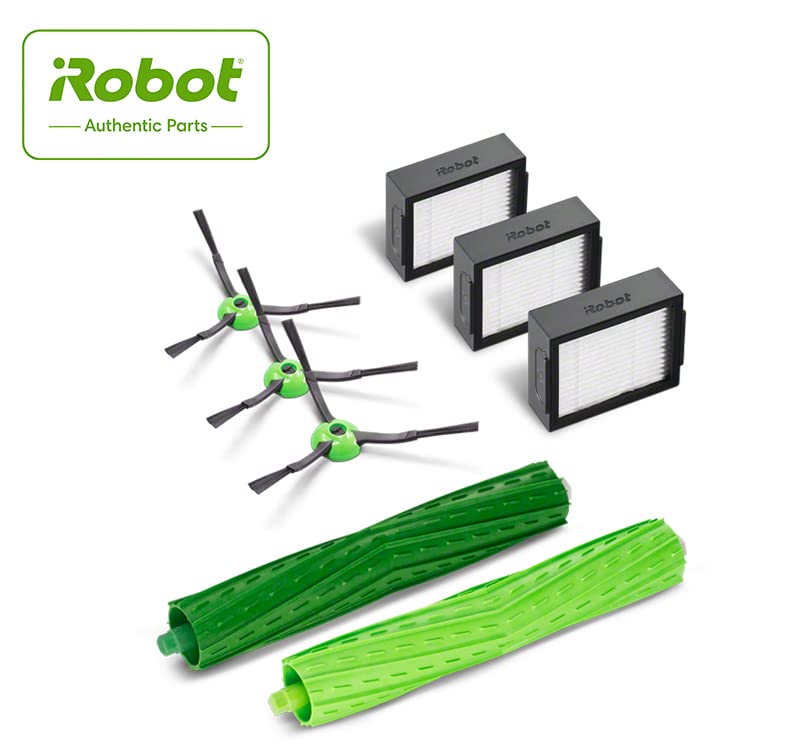 iRobot Roomba Authentic Replacement Parts - Roomba e, i, & j Series Replenishment Kit, (3 High-Efficiency Filters, 3 Edge-Sweeping Brushes, and 1 Set of Multi-Surface Rubber Brushes)