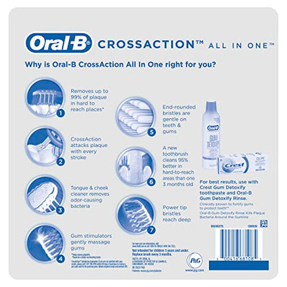 Oral-B CrossAction All In One Soft Toothbrushes, Deep Plaque Removal, 6 Count