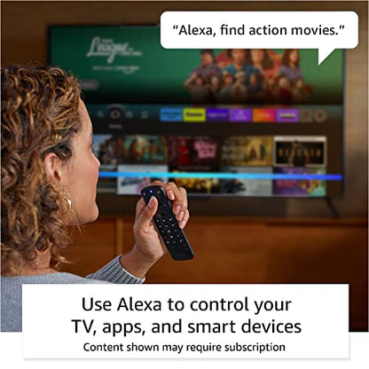 Amazon Alexa Voice Remote Pro, includes remote finder, TV controls, backlit buttons, requires compatible Fire TV device