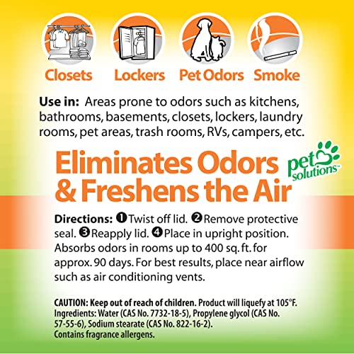 OdoBan Solid Odor Absorber Eliminator for Home and Small Spaces, Citrus Scent, 14 Ounces Each, 3-Pack