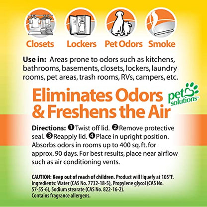 OdoBan Solid Odor Absorber Eliminator for Home and Small Spaces, Citrus Scent, 14 Ounces Each, 3-Pack