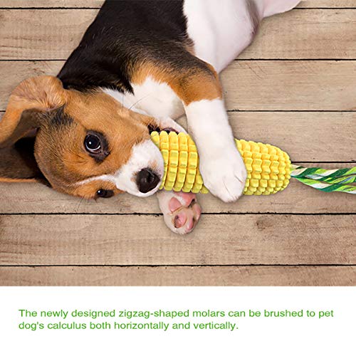 Dog Chew Toys for Aggressive Chewers, Indestructible Tough Durable Squeaky Interactive Dog Toys, Puppy Teeth Chew Corn Stick Toy for Small Meduium Large Breed