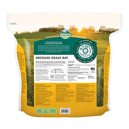 Oxbow Animal Health Orchard Grass Hay - All Natural Grass Hay for Chinchillas, Rabbits, Guinea Pigs, Hamsters & Gerbils - 40 oz.