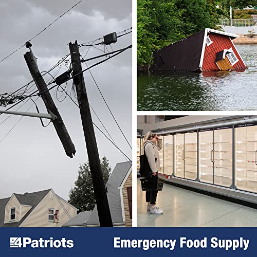 4Patriots 3-Month Survival Food Kit - 688 Servings, 135,840 Total Calories, Emergency Food Supply, Freeze Dried Meals for Disasters and Camping, Designed To Last 25 Years, Disaster-Resistant Packaging, Unmatched Variety Compared to Competition