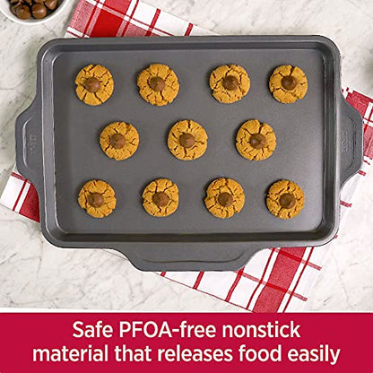 All-Clad Pro-Release Nonstick Bakeware Half Sheet Pan 11.5x17 Inch Oven Broiler Safe 450F Half Sheet, Cookie Sheet, Muffin Pan, Cooling & Baking Rack, Round Cake Pan, Loaf Pan, Baking Pan Grey