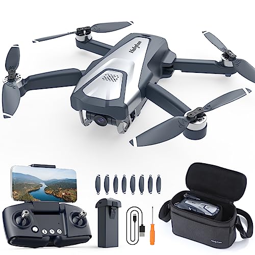 Holyton Drones with Camera for Adults 4k, HT50 Drone with Remote Control Camera, GPS Quadcopter Auto Return, Follow Me, Brushless Motor, Circle Fly, Waypoint Fly, Altitude Hold, Headless Mode