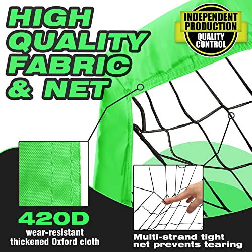 Kunup Kid Soccer Goal for Backyard 5x3FT 6x4FT 9x5FT Large Portable Soccer Net for Backyard Folding Soccer Goal Practice Net with Carrying Bag for Outdoor Indoor