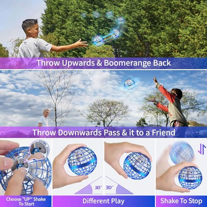 ACOUCB Flying Orb Ball Toy Cosmic Globe Flying Ball Hover Boomerang Fidget Spinner Ball Mini Drone Kids Cool Toys Indoor Safe for Teens Boys Girls 6 7 8 9 10+