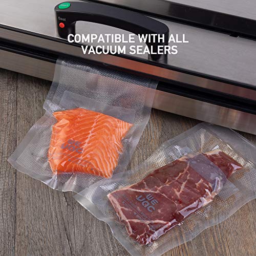 Wevac 8” x 150’ Food Vacuum Seal Roll Keeper with Cutter, Ideal Vacuum Sealer Bags for Food Saver, BPA Free, Commercial Grade, Great for Storage, Meal prep and Sous Vide (8" x 150')