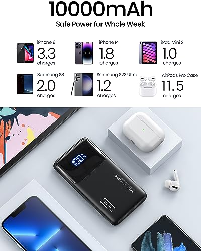 INIU Portable Charger, Slimmest Fast Charging 10000mAh USB C in/Out Power Bank, 22.5W PD3.0 QC4+ Battery Pack, Portable Phone Charger for iPhone 14 13 12 11 X Pro Samsung S22 S21 Google AirPods iPad