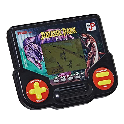 Tiger Electronics Jurassic Park Electronic LCD Video Game, Retro-Inspired 1-Player Handheld Game, Ages 8 and Up