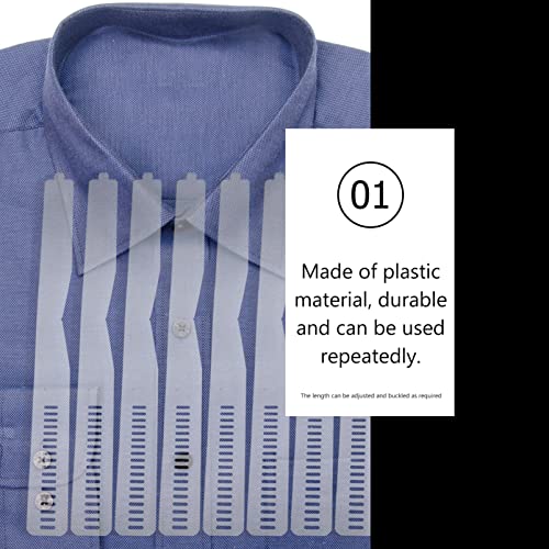 EXCEART 100pcs Shirt Collar Support Shirt Collar Fixing Strips Transparent Adjustable Cloth Collar Stays Collar Inserts Holder for Women Men