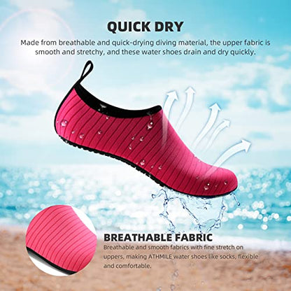 Water Shoes for Women Men Quick-Dry Aqua Socks Swim Beach Barefoot Yoga Exercise Wear Sport Accessories Pool Camping Must Haves Adult Youth Size