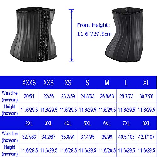 ECOWALSON Waist Trainer for Women Corset Cincher Body Shaper Girdle Trimmer with Steel Bones Extender