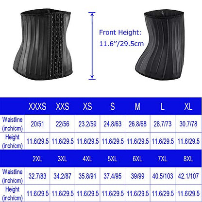 ECOWALSON Waist Trainer for Women Corset Cincher Body Shaper Girdle Trimmer with Steel Bones Extender