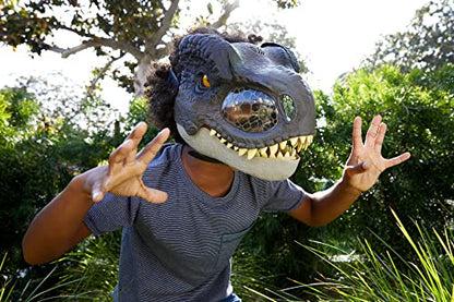 Mattel Jurassic World Dominion Chomp N Roar Tyrannosaurus Rex Dinosaur Mask with Motion and Sounds, T Rex Role-Play Toy