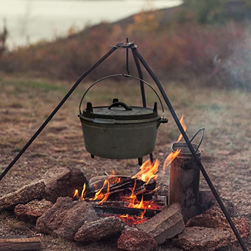 Keleday Dutch Oven 8 Quart Cast Iron Dutch Oven with Lid for Outdoors and Indoor Use Pre-Seasoned Camping Cookware Pot with Lid Large Dutch Oven for Frying Griddling Stewing