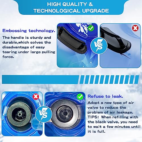 Snow Tube, WOLKEK 40 Inch 2Pack Snow Sled for Kids, Thickened Heavy Duty Hard Bottom Sleds for Snow with Handles, Winter Toys for Outdoor Sledding Snow Tube Sports