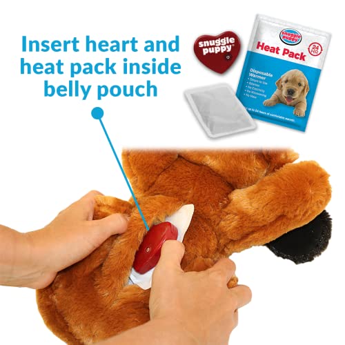 Original Snuggle Puppy Heartbeat Stuffed Toy for Dogs. Pet Anxiety Relief and Calming Aid, Comfort Toy for Behavioral Training in Black