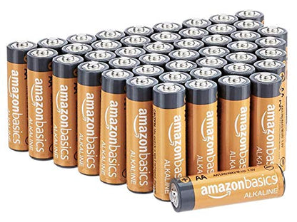 Amazon Basics 100 Pack AAA High-Performance Alkaline Batteries, 10-Year Shelf Life, Easy to Open Value Pack & 48 Pack AA High-Performance Alkaline Batteries, 10-Year Shelf Life