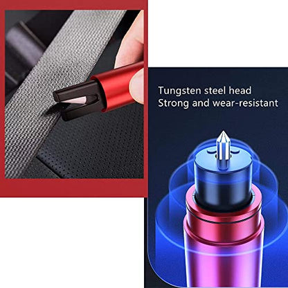 2 Pack Car Safety Hammer Emergency Escape Tool One Second Window Breaker Seatbelt Cutter Car Glass Breaker Life-Saving Emergency Artifact-(Red+Black)