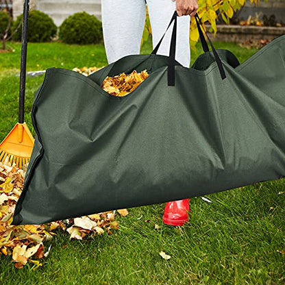 Leaf Bag For Collecting Leaves,Gardening Bag,Leaf Bag Garden Lawn Yard Waste Tarp Container,Garden Waste Basket,Heavy Duty Canvas Fabric Yard Waste Bags for Collecting Leaves on Garden Lawn