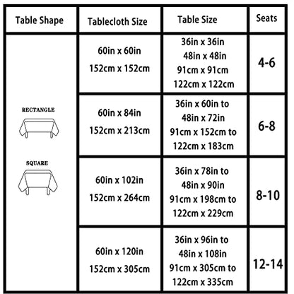 ANPTGHT Black Square Tablecloth 60 x 60 Inch 210 GSM Stain&Water Wrinkle Resistant Washable Fabric Table Cloth for Dining Table Buffet Parties Outdoor Picnic Camping Kitchen