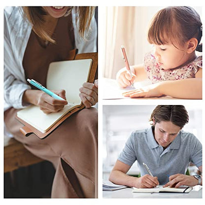 FULLPAD Ballpoint pens 6 pcs dr grip pen- Professional 1.0mm Black Ballpoint Pens with Soft Grip, Silver Clip, and Smooth Writing Black Ink - Perfect for Journaling and Gifting