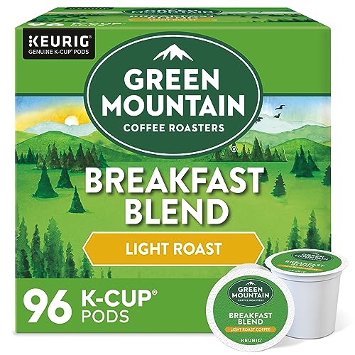 Green Mountain Coffee Roasters Breakfast Blend Single-Serve Keurig K-Cup Pods, Light Roast Coffee, 24 Count (Pack of 4)