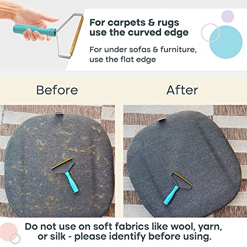 Uproot Cleaner Pro Pet Hair Remover - Special Dog Hair Remover Multi Fabric Edge and Carpet Scraper by Uproot Clean - Cat Hair Remover for Couch, Pet Towers & Rugs - Gets Every Hair!