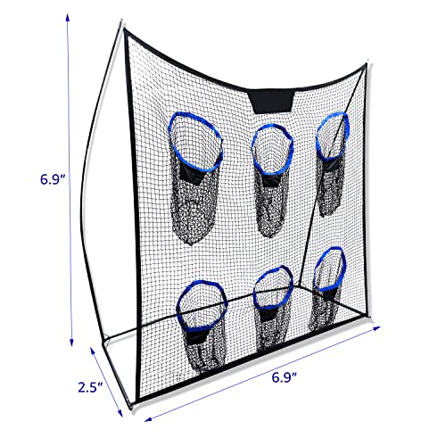 6.9' Portable Football Training Net with Five Targets and Carry Bag by Trademark Innovations