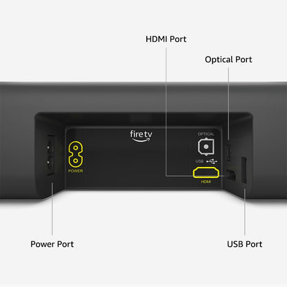 Introducing Amazon Fire TV Soundbar, 2.0 speaker with DTS Virtual:X and Dolby Audio, Bluetooth connectivity