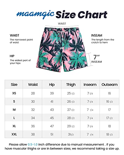 maamgic Mens Summer Quick Dry Beachwear Swim Trunks Swim Suit with Mesh Lining