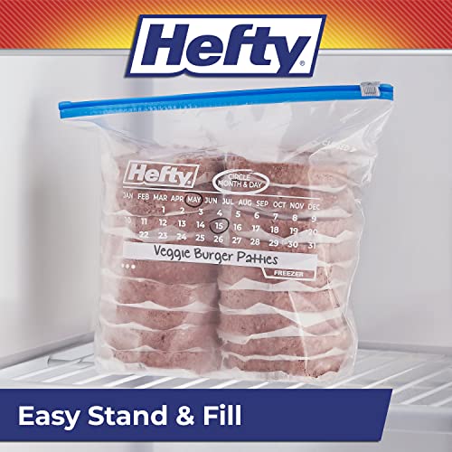 Hefty Slider Freezer Calendar Bags, Gallon Size, 100 Total Bags, 25 Count (Pack of 4)